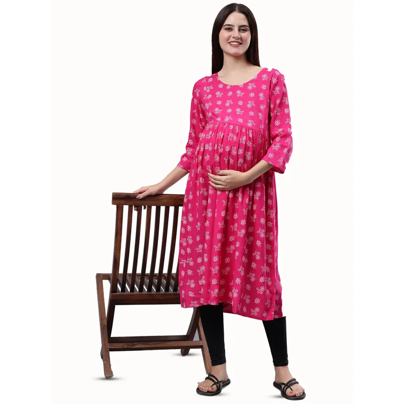 CEE 18 Women's Maternity Feeding Kurti with Zippers