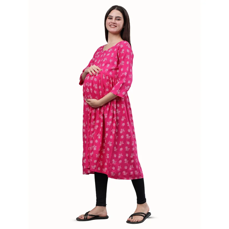 CEE 18 Women's Maternity Feeding Kurti with Zippers