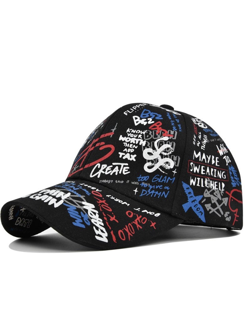 KUYING - New Multicolor Painted Sun Cap Trend Fashion Duck Tongue Hat Baseball Hat - Image 1