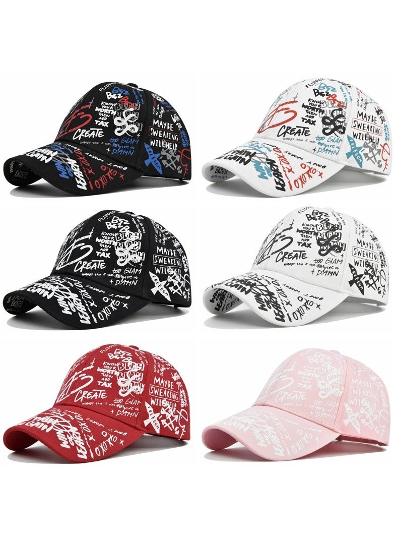 KUYING - New Multicolor Painted Sun Cap Trend Fashion Duck Tongue Hat Baseball Hat - Image 1