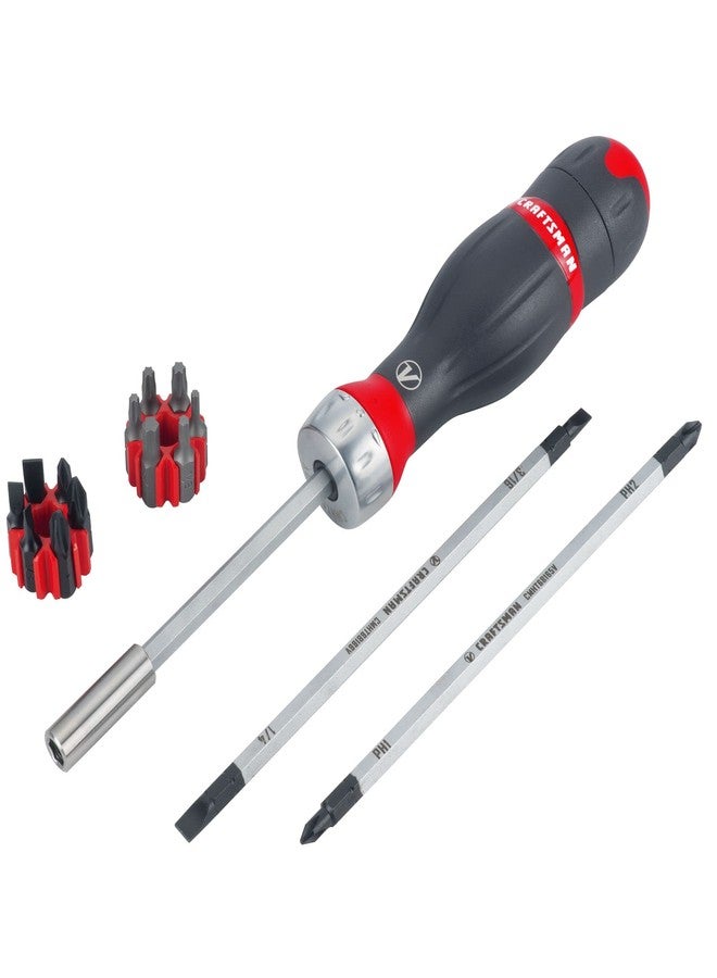 CRAFTSMAN V-SERIES 3 in 1 Ratcheting Screwdriver Set with Assorted Multi-Bits, 18 Piece (CMHT68142V) - Image 1