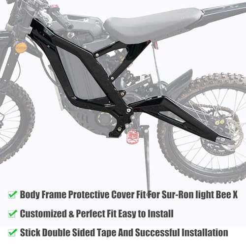 URLWALL Body Frame Protective Cover Fit For Sur-Ron Light Bee X, Body Frame Protector Guard Sticker, E-Bike Accessoires for Sur-Ron (Black) - Image 2