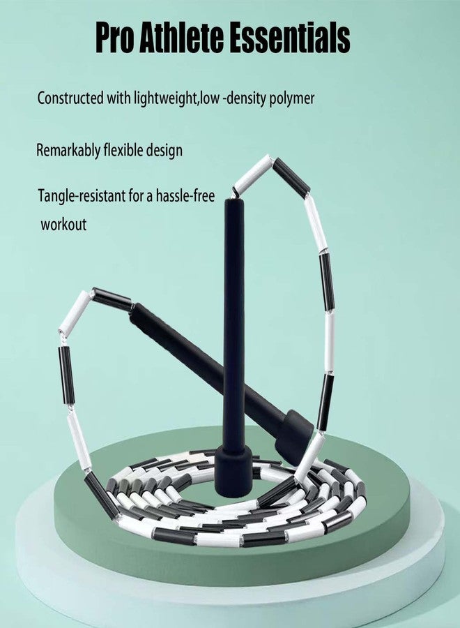 GRSECPO Tangle-Free Beaded Jump Rope with Unbreakable Handles Enjoy Smooth Spins Adjustable Length and Your New Favorite Workout - Image 2