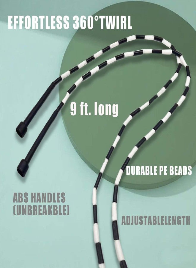 GRSECPO Tangle-Free Beaded Jump Rope with Unbreakable Handles Enjoy Smooth Spins Adjustable Length and Your New Favorite Workout - Image 3
