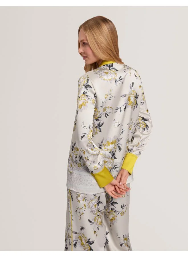 تيد بيكر Floral Printed Neck Tie Blouse