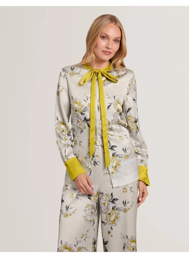 تيد بيكر Floral Printed Neck Tie Blouse