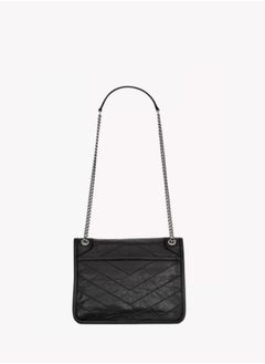 Yves Saint Laurent YSL Shoulder Bag – Women's NIKI Small Leather Crossbody Bag, Black  - Image 2