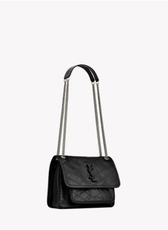 Yves Saint Laurent YSL Shoulder Bag – Women's NIKI Small Leather Crossbody Bag, Black  - Image 1