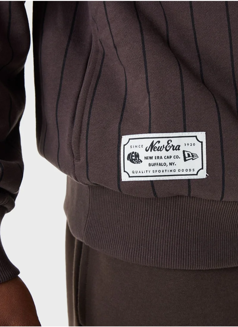 NEW ERA Pinstripe Oversized Hoodie