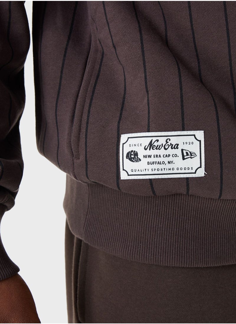 NEW ERA - Pinstripe Oversized Hoodie - Image 1