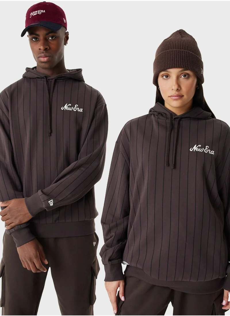 NEW ERA Pinstripe Oversized Hoodie