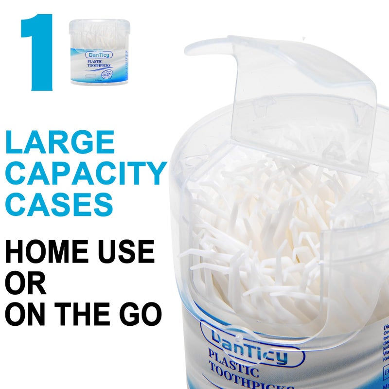 DanTicy Interdental Toothpicks, Disposable Plastic Curved Hook Toothpicks, Ultra Teeth Cleaning Tool for Daily Care of Removes Plaque and Debris Between Your Teeth 200PCS (Pack of 1) - Image 4