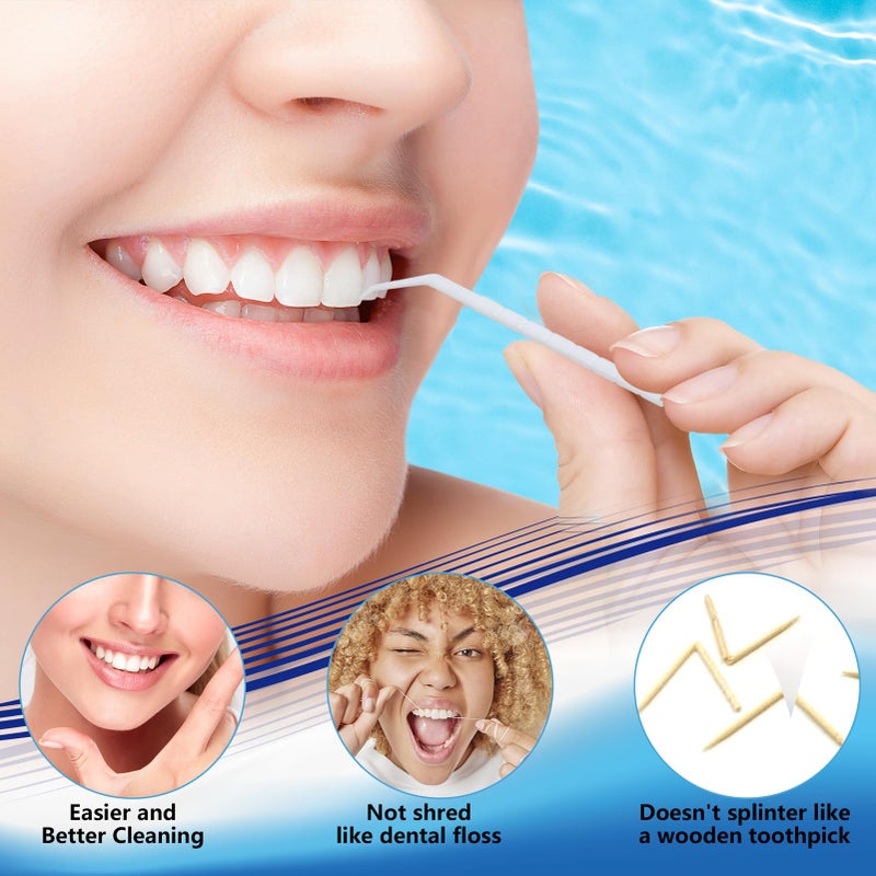 DanTicy Interdental Toothpicks, Disposable Plastic Curved Hook Toothpicks, Ultra Teeth Cleaning Tool for Daily Care of Removes Plaque and Debris Between Your Teeth 200PCS (Pack of 1) - Image 5