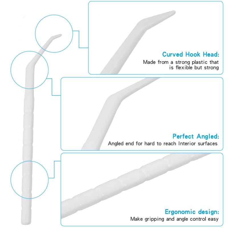 DanTicy Interdental Toothpicks, Disposable Plastic Curved Hook Toothpicks, Ultra Teeth Cleaning Tool for Daily Care of Removes Plaque and Debris Between Your Teeth 200PCS (Pack of 1) - Image 3