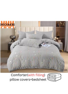 MMM HOME Embroidered 6pcs King size High Cotton Hotel Master Quality Microfiber Bedding Set Comforter/Bedsheet/Pillow covers set - pzsku/Z93C55BEA98B063019AADZ/45/_/1731688671/4fa40d5a-c1c3-4871-8ae4-77dda571e9c2