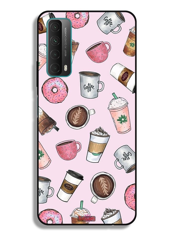 Tolwak Huawei Y7a Protective Case Cover Coffee Lover Art - Image 2