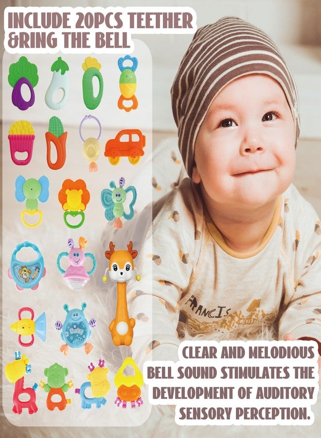 Cocurb 30 Pcs High Contrast Baby Toy Gift Set for Infants Rattles Teething Toys and Wrist Socks Suitable for 6 Months Perfect Baby Gift for Boys and Girls - Image 4