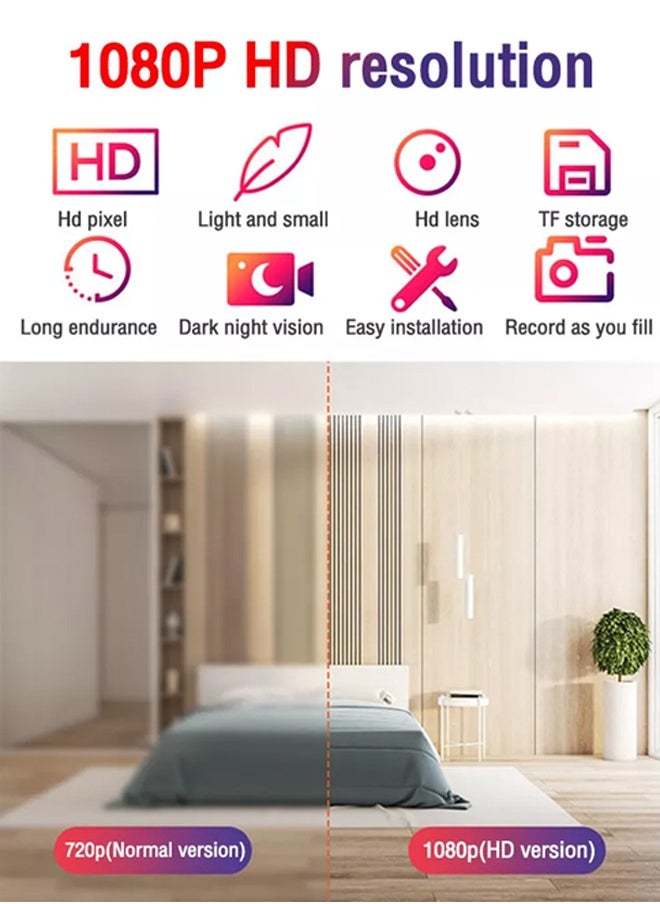 180° Rotatable Lens 1080P HD Camera with Night Vision Function Comes with 64GB SD Card
