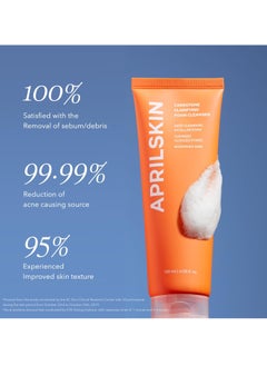 APRILSKIN Aprilskin Carrotene Clarifying Foam Cleanser - Deep Cleansing with BHAs & Sebum Control for Oily, Sensitive, Acne-Prone Skin - 120ml - Vegan, Cruelty Free  - Image 3