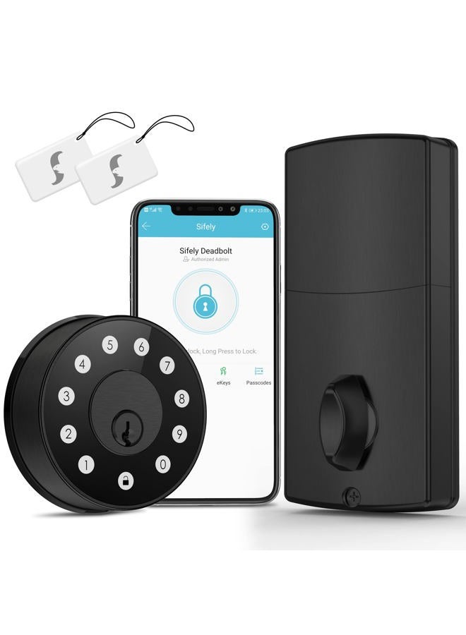 Sifely Smart Lock, Keyless Entry Door Lock, Smart Deadbolt, Smart Door Lock, Deadbolt Lock, Digital Door Lock, Keypad Deadbolt Lock, Smart Locks Deadbolt, Door Locks with Deadbolt (Fob Supported) - Image 1