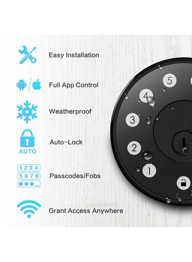 Sifely Smart Lock, Keyless Entry Door Lock, Smart Deadbolt, Smart Door Lock, Deadbolt Lock, Digital Door Lock, Keypad Deadbolt Lock, Smart Locks Deadbolt, Door Locks with Deadbolt (Fob Supported) - Image 2