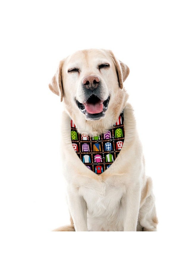 Pudodo Derby Time Dog Bandana Kentucky Attire Triangle Dog Scarf Adjustable Accessories for Small Medium Dogs Cats Pets - Image 4