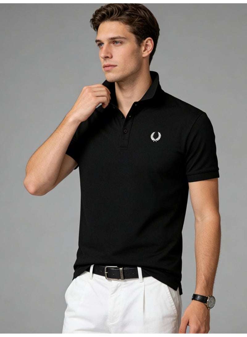 فريد بيري Fred Perry's double-pointed three-dimensional printed Polo shirt | Slim-fit men's Polo shirt, with classic modern style, creates eternal leisure fashion. - Image 2
