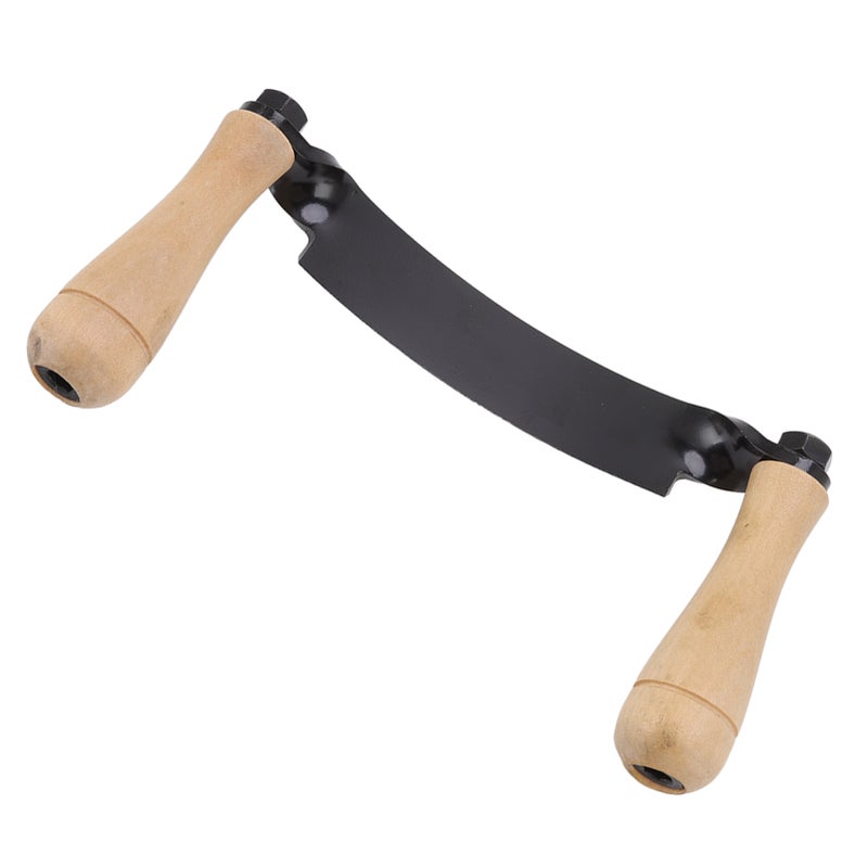 Draw Knife Wooden Handle HRC 30 Durable Tungsten Steel Curved High Sharpness Draw Shave Knife for Log Wood Furniture 10in - Image 4