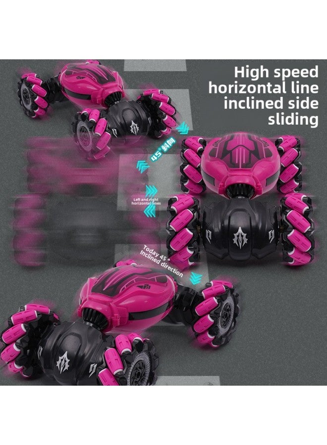 Loquat Remote Control Car Stunt Light Music Charging Horizontal High-speed Four-wheel Drive Climbing Twist Car Children's Toy Batch Delivery-Color:(Remote Control Version) Four-wheel Drive Light Music Twis - Image 4
