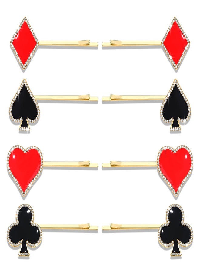 MOLOCH Queen Hearts Hair Clip for Women Spade Diamond Club Heart Playing Card Suit Hair Bobby Pin Clip Halloween Red Heart Queen Costume Accessories - Image 1