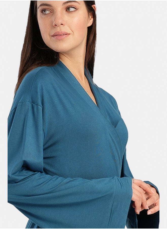 Carina - Long Sleeves Plain Robe - Image 1