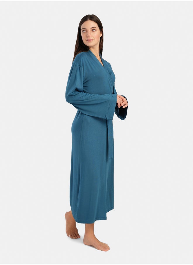Carina - Long Sleeves Plain Robe - Image 1