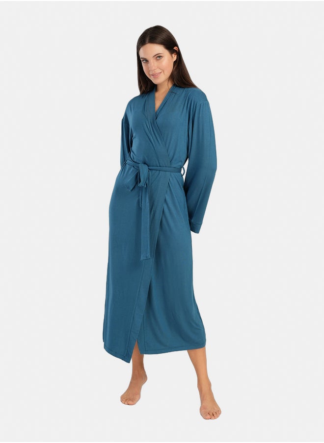 Carina - Long Sleeves Plain Robe - Image 1