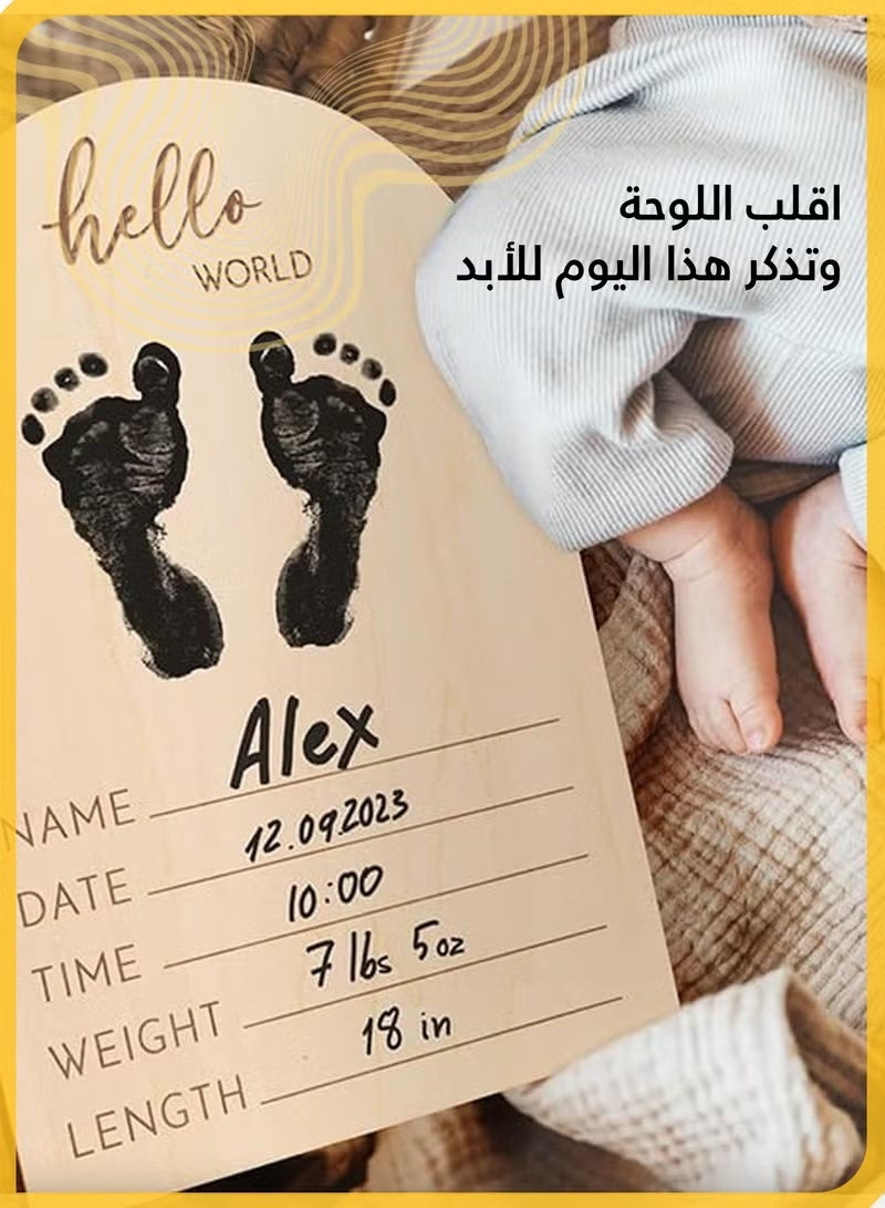 إطارات تذكارية للأطفال، إطار صور الموجات فوق الصوتية خشبي لطيف، تصميم ذو وجهين، ديكور لإعلان الحمل أو ولادة الطفل، إطار صور الموجات فوق الصوتية لغرفة الأطفال، هدية حمل للأمهات لأول مرة. - Image 3