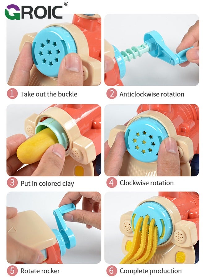 GROIC لعب لعبة الطعام مع الطين لمطبخ الأطفال، ملحقات لعبة الطبخ التظاهري DIY هدية عيد ميلاد، مع صندوق تغليف فاخر بألوان الأطفال 12 نموذجًا من الطين والأدوات - Image 3