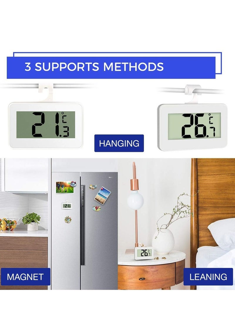Excefore Digital Refrigerator Thermometer, 2 Pcs Waterproof Freezer Room Thermometer, High Precision Fridge Alarm Thermometer with Hook for Kitchen Home, Fahrenheit (℉) or Celsius(℃)  - Image 3