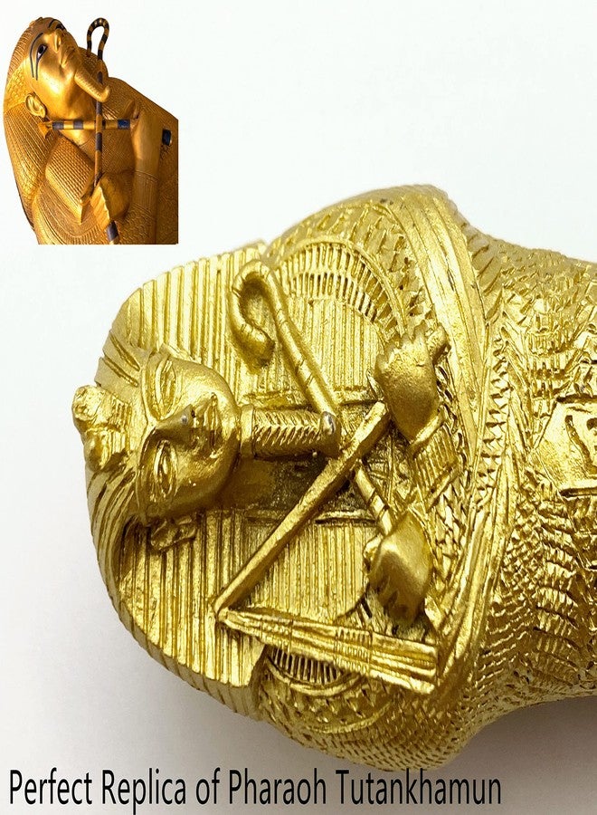 EASCHEER Egyptian Pharaoh Sarcophagus Coffin w/Mummy Figurine 2PCS Decorations Statues Home Décor(Gold) - Image 5
