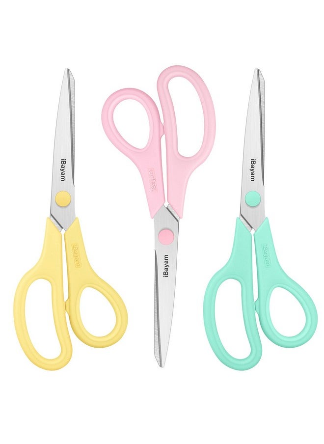 Scissors Ibayam 8" All Purpose Scissors Bulk 3 Pack Ultra Sharp 2.5Mm Thick Blade Shears Comfort Grip Scissors For Office Desk Accessories Sewing Fabric Home Craft School Supplies Right/Left Handed - pzsku/Z93C5C6A4F49109D14B92Z/45/_/1724479129/08cfb804-66a1-4196-a708-52ad29ad0078