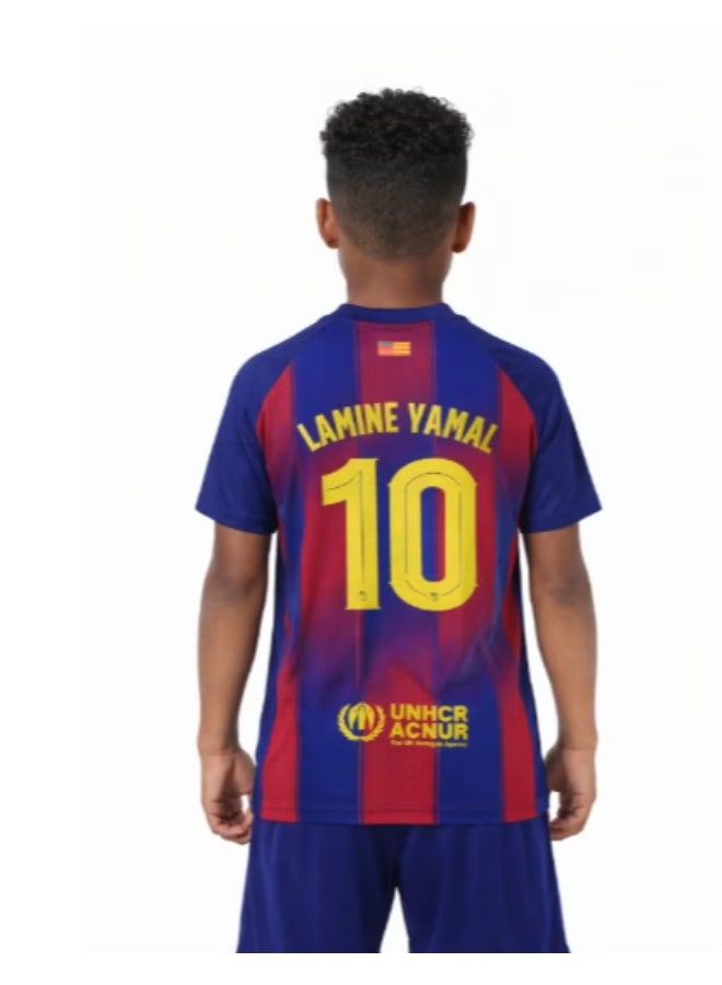 Toyland طقم قميص كرة القدم للأطفال برشلونة - تي شيرت رياضي وشورتات - الحجم 22 - Image 3