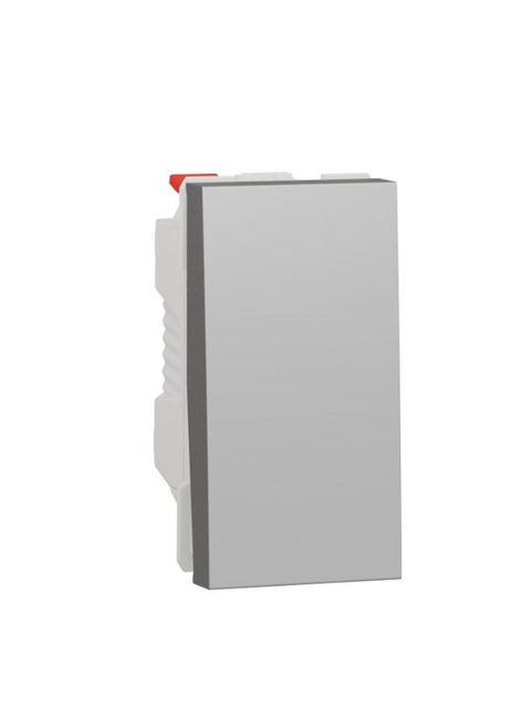 New Unica 1-Pole 2-Way Switch, 10Ax, 1 Module, Aluminium