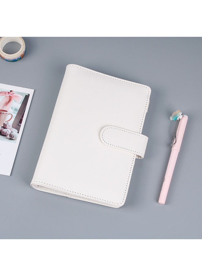 Dimension Stationery Korea Girl's Heart Macaron Loose-leaf Notebook Pu Hand Account Book Notebook Hand Account Book Travel Book - Image 1