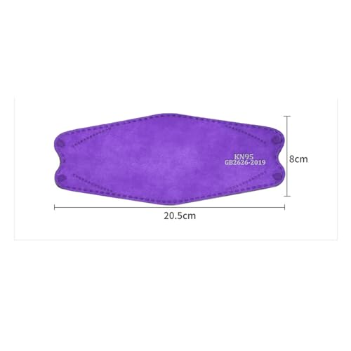 akgk KN95 Face Masks 50 Pack,5-Ply Disposable Purple Face Mask Against PM 2.5 Smoke and Dust - Image 4