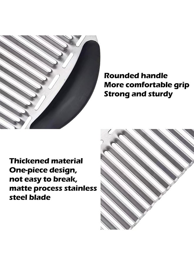 اتش واي قاطع التجعد الكبير القاطع الفرنسي ، قطاعة البطاطس المجعدة الكبيرة المفرمة المتموجة ، أدوات تقطيع التقطيع المتموجة من الفولاذ المقاوم للصدأ مع مقبض لخضروات الجزر - Image 5