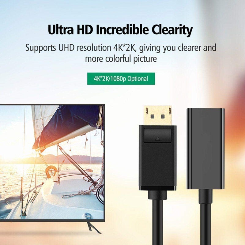 DP Male to HDMI Female Converter Adapter Cable - Image 2