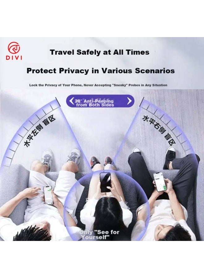 DiVi First Guard Privacy Screen Protector For Apple 14 Pro Max, Anti-dust Anti-peeping Anti-drop Anti-fingerprint Full Screen Tempered Glass Film For Iphone 14 Pro Max - Image 4