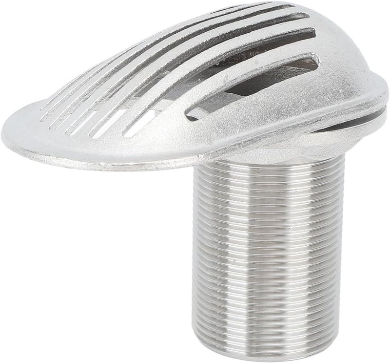 Marine Boat Intake Strainer, 1-1/2 Inch Thru Hull Water Pickup Filter Scoop, 316 Stainless Steel Inlet Filter for Yacht and Boat Engine Protection with Mirror Polish - Image 1