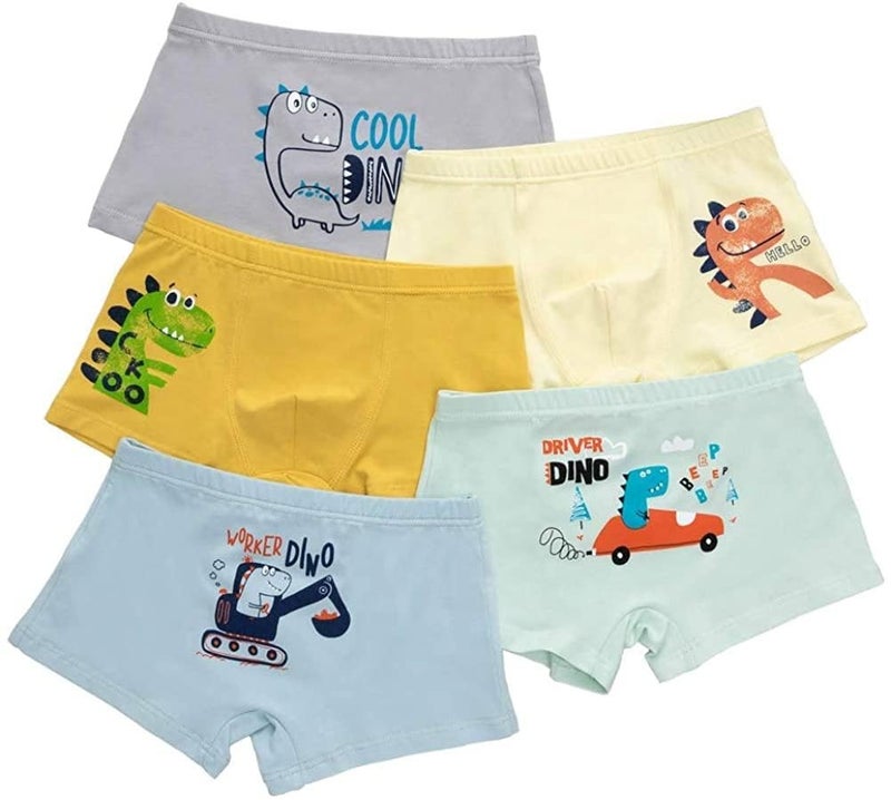 ZAPLES Kids Boy's Soft Cotton Printed Briefs (Assorted Colours & Prints) (4-5 Years,Pack of 4) - Image 1