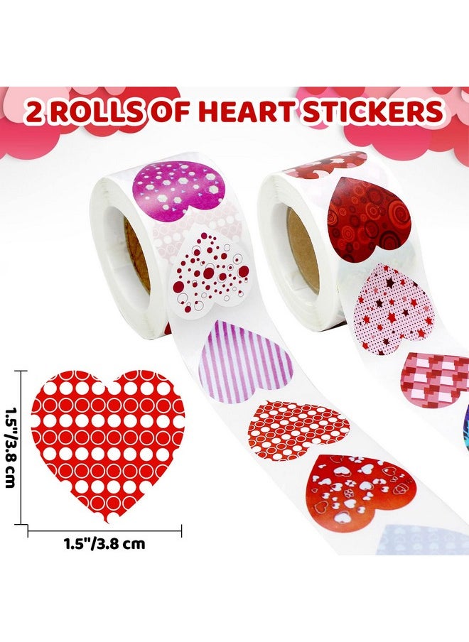 CH HAICHENG - 1000 Pcs Valentine'S Day Heart Stickers Valentine'S Stickers Love Decorative Sticker For Valentine'S Day Or Wedding Decorations - Image 1