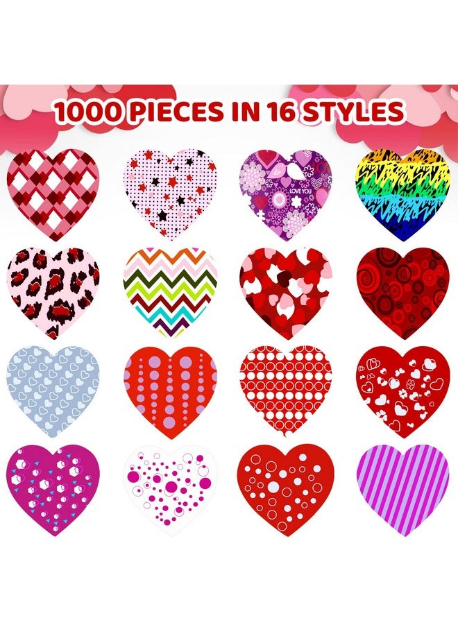 CH HAICHENG - 1000 Pcs Valentine'S Day Heart Stickers Valentine'S Stickers Love Decorative Sticker For Valentine'S Day Or Wedding Decorations - Image 1