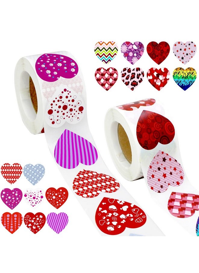 CH HAICHENG - 1000 Pcs Valentine'S Day Heart Stickers Valentine'S Stickers Love Decorative Sticker For Valentine'S Day Or Wedding Decorations - Image 1